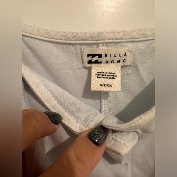 Baby Blue Billabong S jumpsuit overalls NWOT - Picture 2 of 3